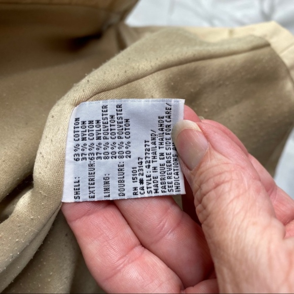 Talbots Tan Rain Jacket Large - Picture 4 of 6